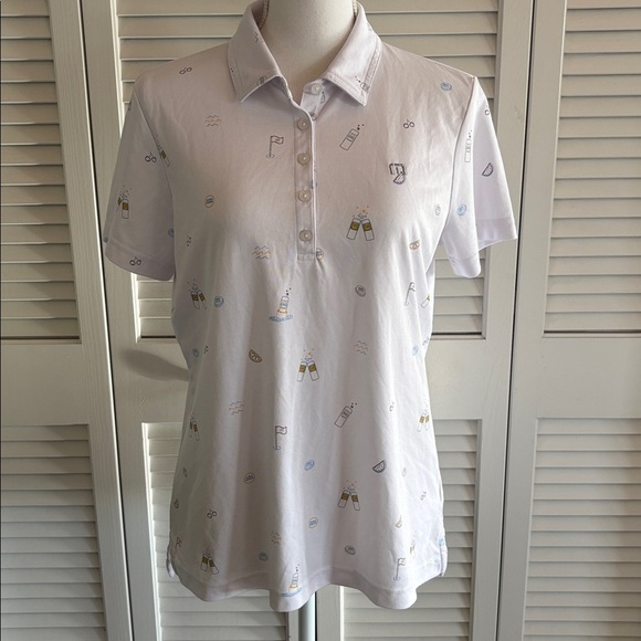 Travis Mathew x High Noon Keep 'Em Coming Golf Polo Shirt Women’s Size Large - Picture 2 of 12